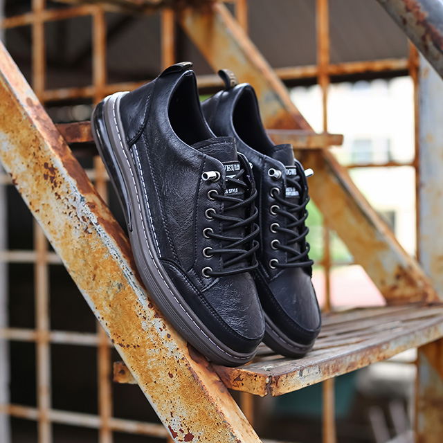 Giày thể thao - Giày Sneaker nam Bs Shoes BS06 Da êm, mềm, đế cao đến 4cm, thiết kế basic trẻ trung, năng động