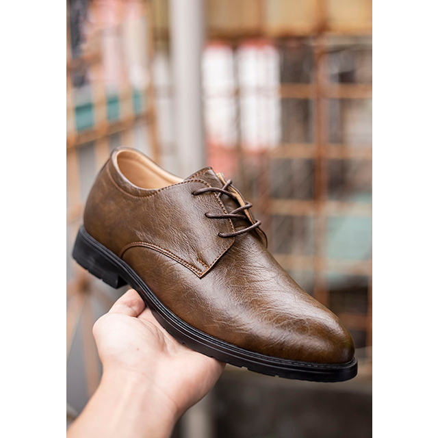 Mẫu giày da buộc dây công sở BS03 tăng chiều cao 6cm