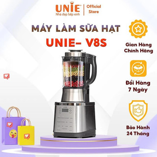 Máy làm sữa hạt unie v8s-menu cài đặt sẵn- hàng chính hãng-bh 24tháng 🎁tặng sách công thức sữa hạt + set hạt 🎁