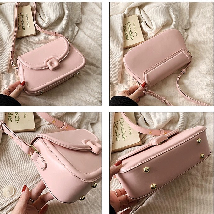 Túi đeo chéo, túi kẹp nách khóa nam châm nắp nhựa bóng, hàng hottrend 2023 SL98