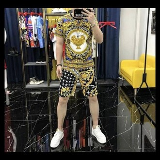 Bộ quần áo thun nam Bộ quần áo thun unisex họa tiết chiếc cúp vàng phong cách trẻ trung mát mẻ MENFASHION1989 MQA 017