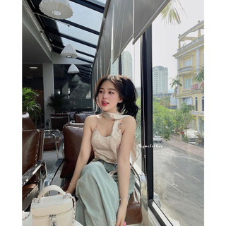 ✿ áo dây kem kèm dây choàng ✿