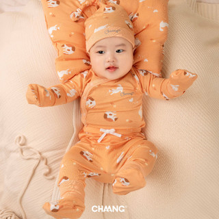 [CHAANG 0-6M] Set 2 chiếc mũ thóp cho bé sơ sinh chất liệu mềm mát Mèo Chaang