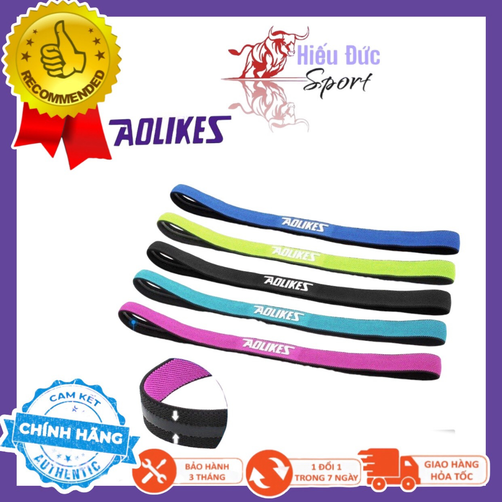 Băng Đô Thể Thao Headband Đeo Trán Cản Mồ Hôi Cao Cấp Aolikes Chính Hãng