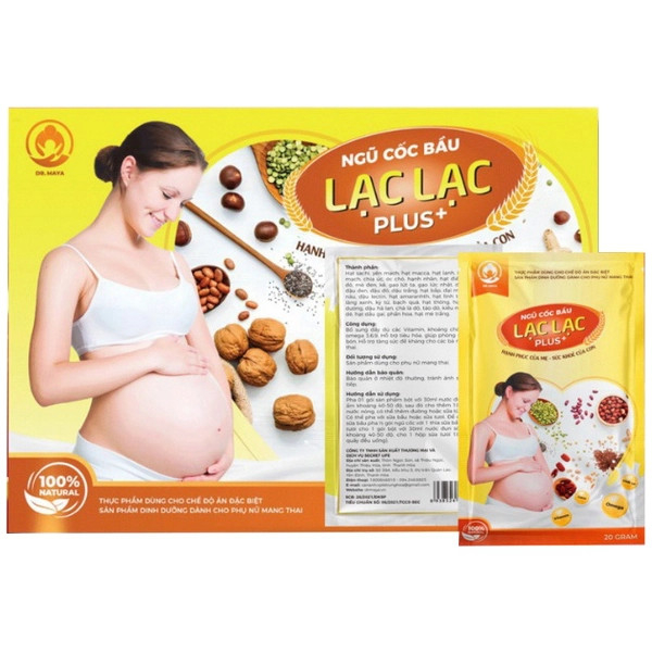 Ngũ cốc Bầu/Lợi sữa Lạc Lạc siêu dinh dưỡng cho mẹ và bé (hộp 600g/30 gói)