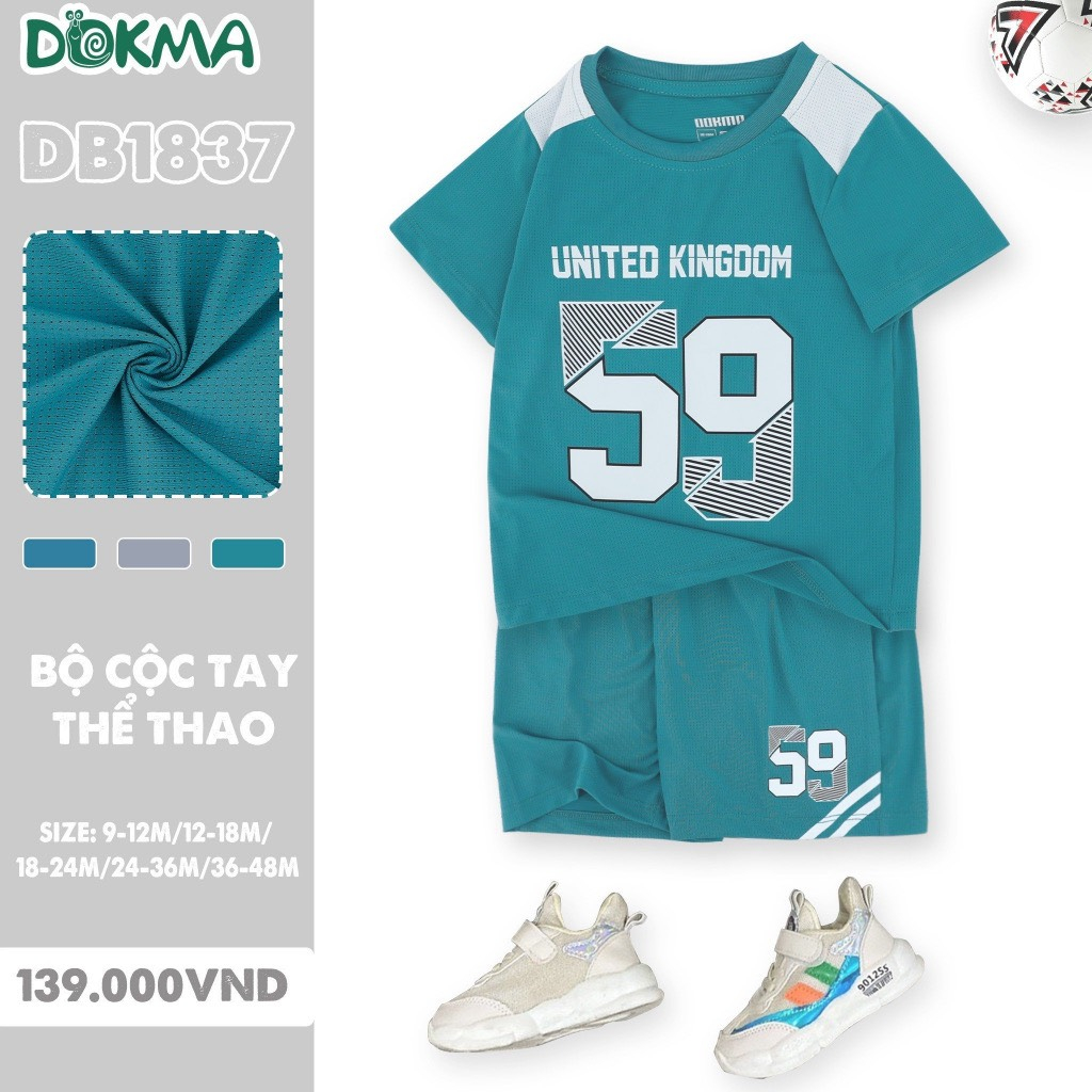 Bộ cộc tay thể thao thông hơi cho bé