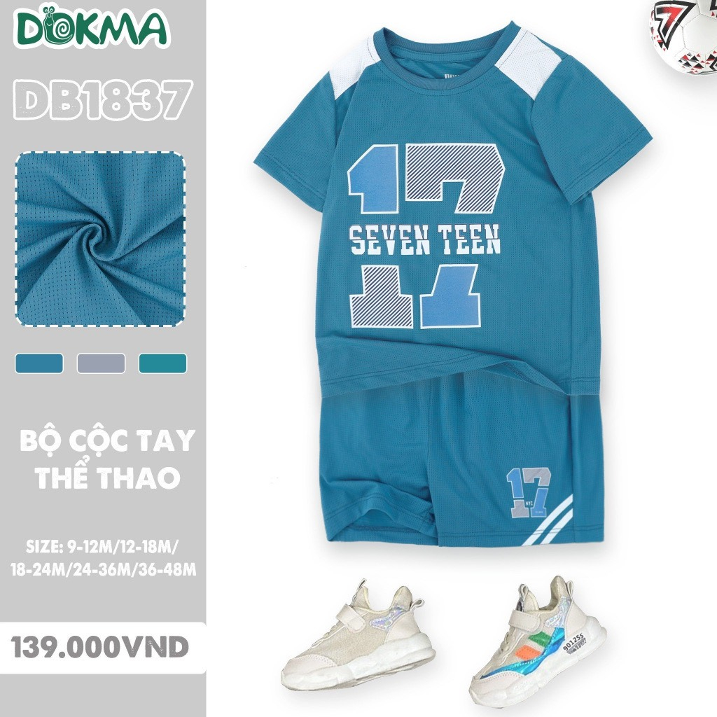 Bộ cộc tay thể thao thông hơi cho bé