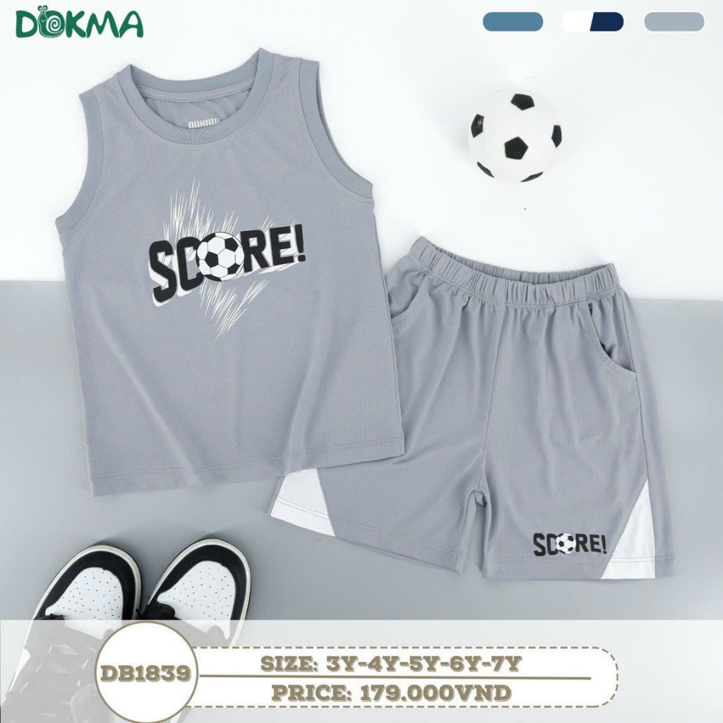 Bộ ba lỗ thể thao thông hơi cho bé 3y-7y