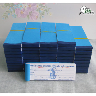 Combo 100 cuốn Phiếu Giữ Xe "CÓ SỐ NHẢY"- SHIP HỎA TỐC (100 tờ/cuốn)