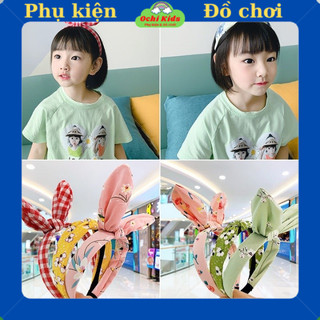 Xước tóc bé gái, xược cài tóc vải nhiều họa tiết, băng đô, bờm cài tóc thời trang Ochi kids
