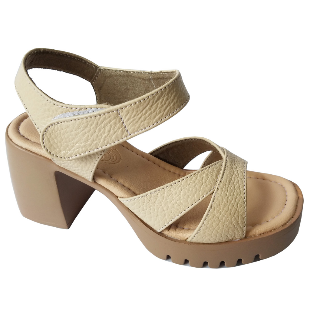 Giày Sandal Cao Gót Nữ BIGGBEN Da Bò Thật Cao 8 Phân HKD705