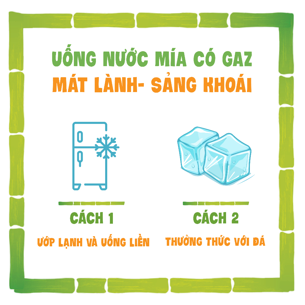 Combo 6 Lon Nước mía gaz Miaha Gaz hương Cam