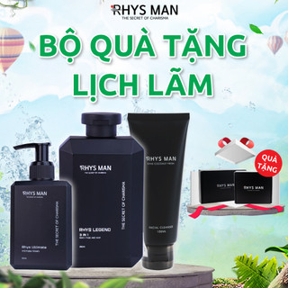 Bộ quà tặng nam SỮA TẮM GỘI nam hương nước hoa 350 ml & SỮA RỬA MẶT hương dừa 100ml & DUNG DỊCH VỆ SINH 120ml RHYS MAN