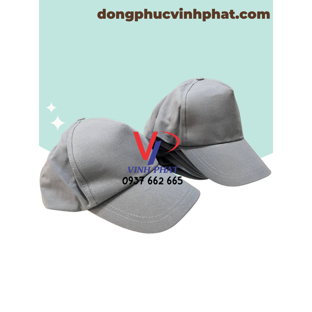 Nón Kết Trơn Màu Xám Dành Cho Nam Nữ-Chất Vải Kaki Cotton Cao Cấp-Hình Thật