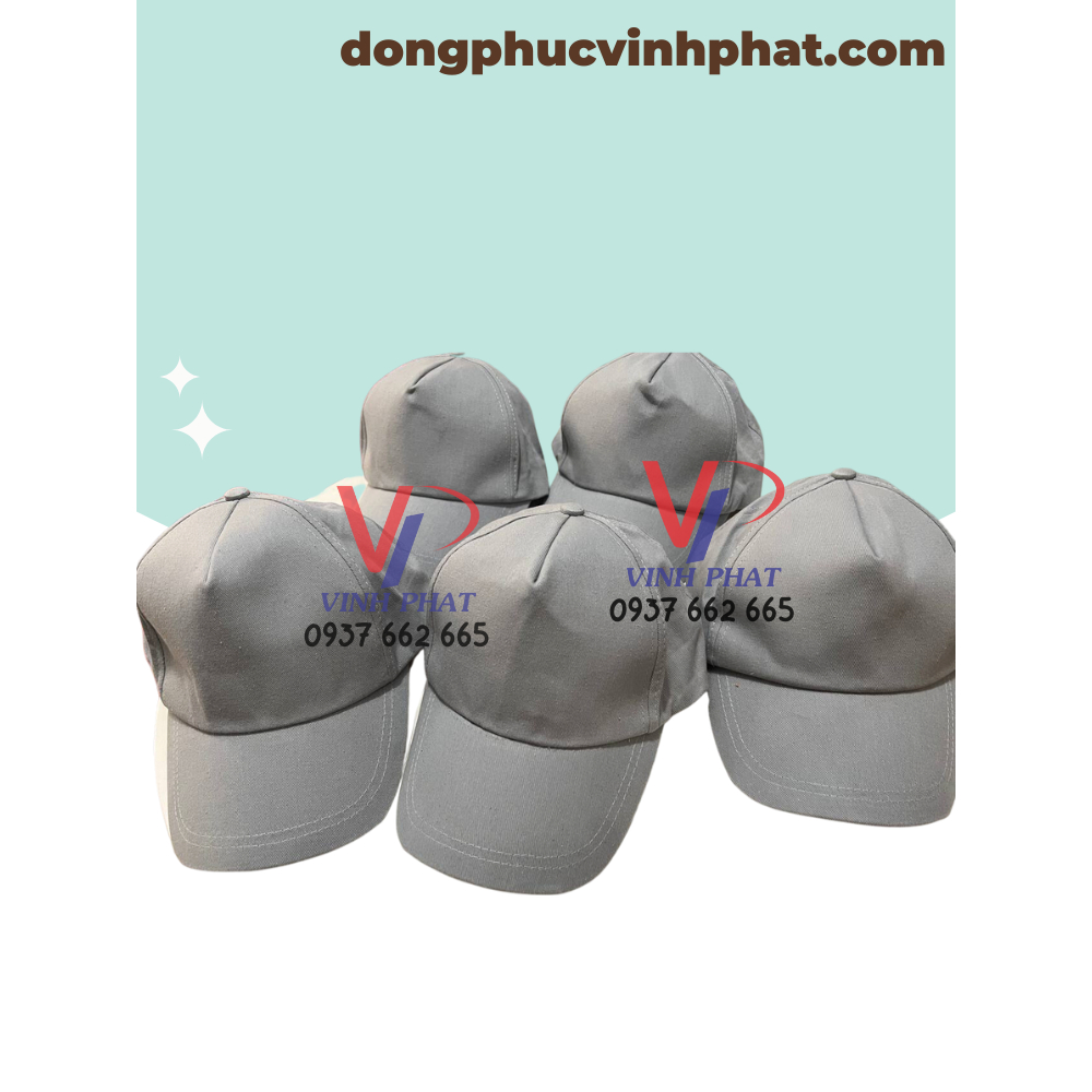 Nón Kết Trơn Màu Xám Dành Cho Nam Nữ-Chất Vải Kaki Cotton Cao Cấp-Hình Thật