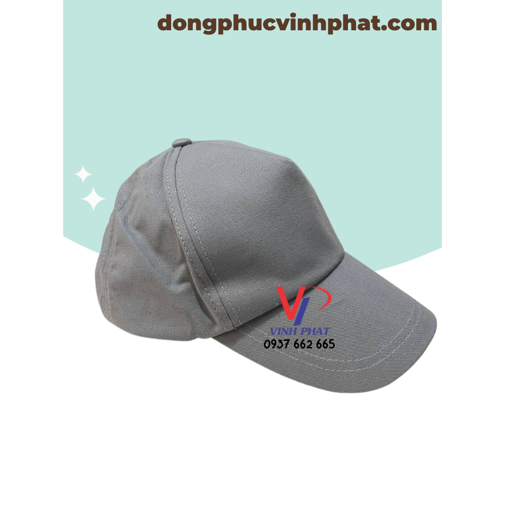 Nón Kết Trơn Màu Xám Dành Cho Nam Nữ-Chất Vải Kaki Cotton Cao Cấp-Hình Thật