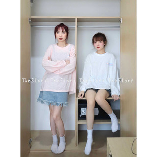 Áo thun nữ tay dài bo mỏng STR ROOM [STORY MADE] A1551 (ảnh thật)