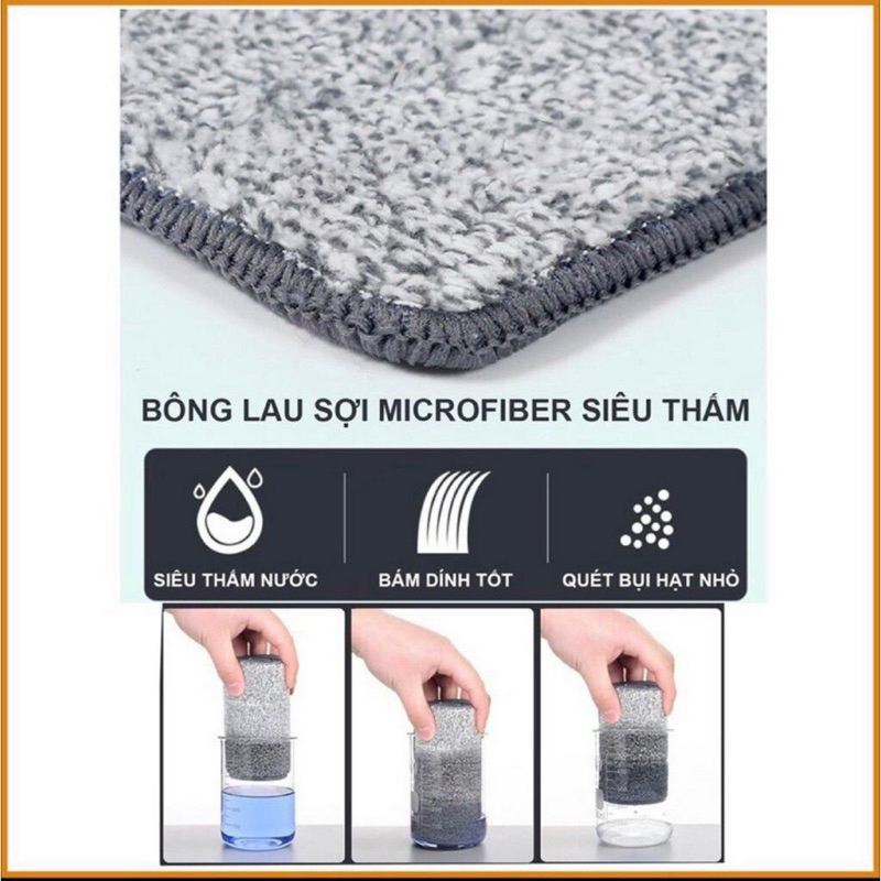 Bông lau nhà thay thế gài 2 đầu kích thước 33x12,Bông lau nhà lau sàn lau kính thay thế cho cây lau | BigBuy360 - bigbuy360.vn