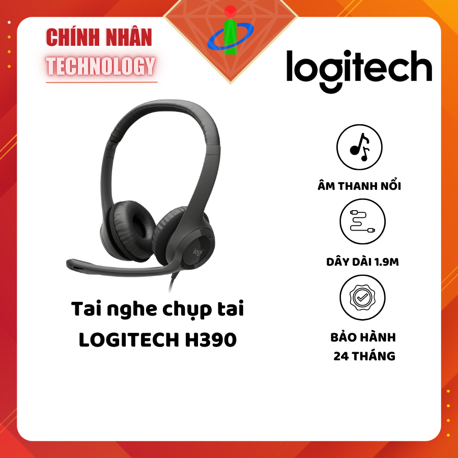 Tai nghe LOGITECH H390 / Bảo hành 24 tháng / Chinh Nhan Technology
