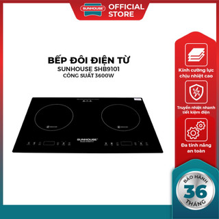 Bếp đôi điện từ sunhouse shb9101