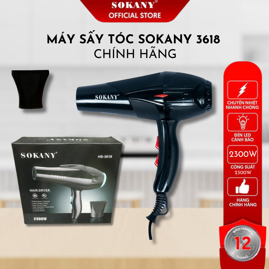 Máy Sấy Tóc SOKANY 3618 Hảo Hành 7 Ngày