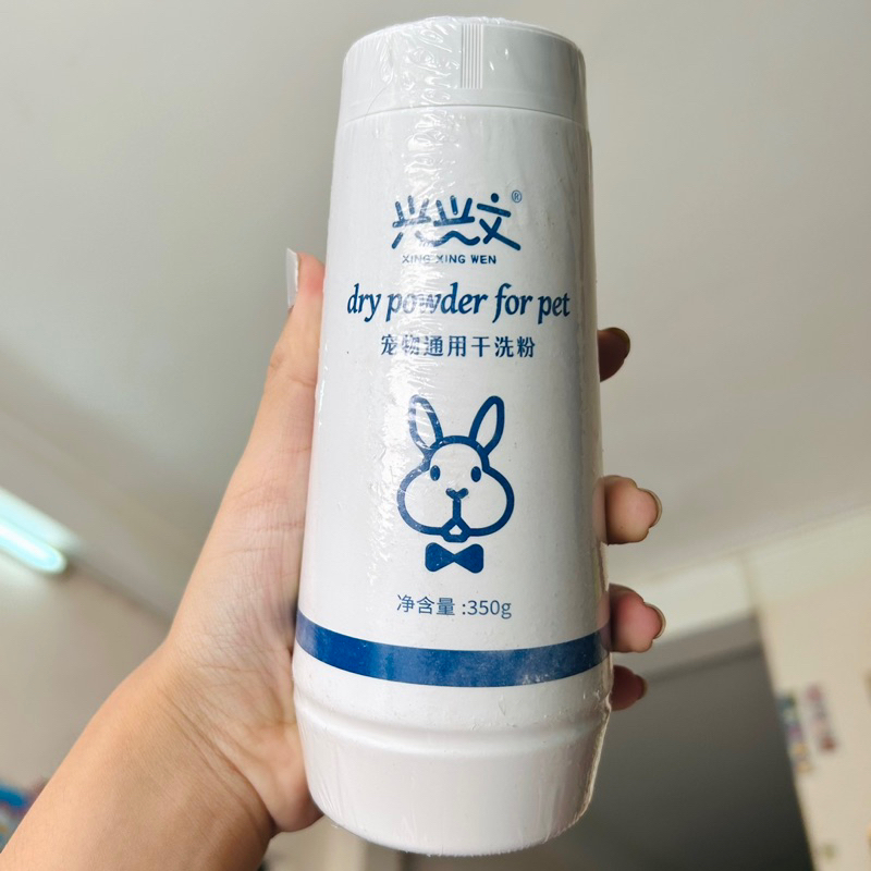 Phấn tắm khô 350g  vệ sinh sạch sẽ cho hamster, thỏ, bọ…