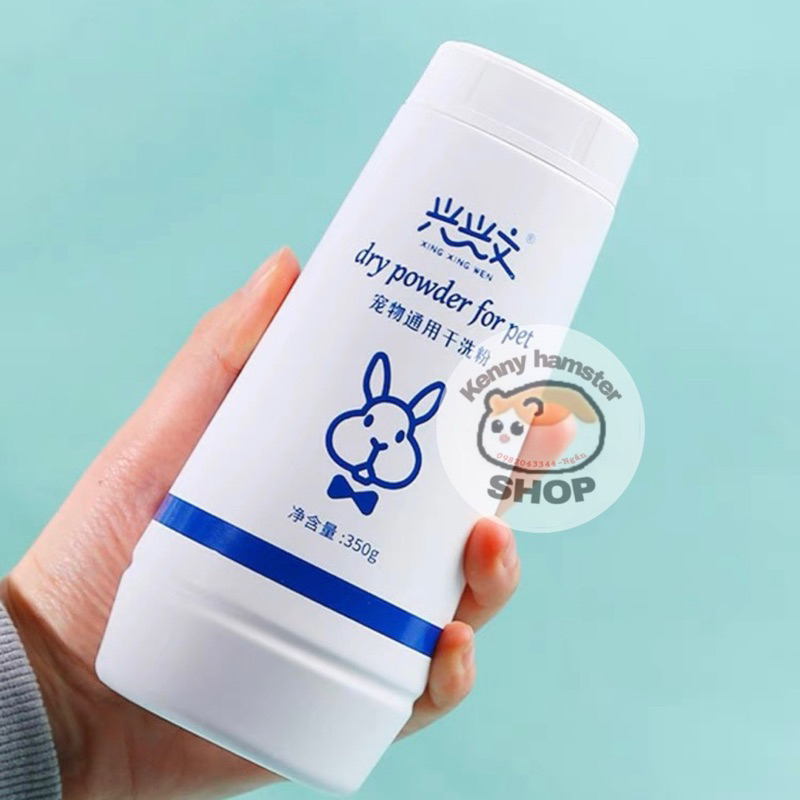 Phấn tắm khô 350g  vệ sinh sạch sẽ cho hamster, thỏ, bọ…