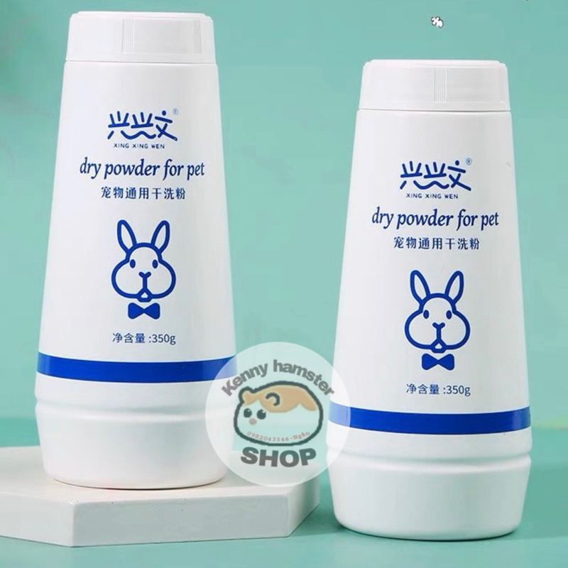 Phấn tắm khô 350g  vệ sinh sạch sẽ cho hamster, thỏ, bọ…
