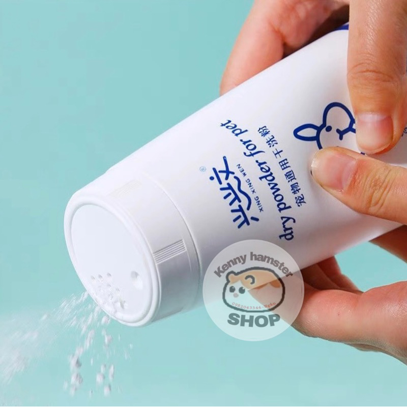 Phấn tắm khô 350g  vệ sinh sạch sẽ cho hamster, thỏ, bọ…