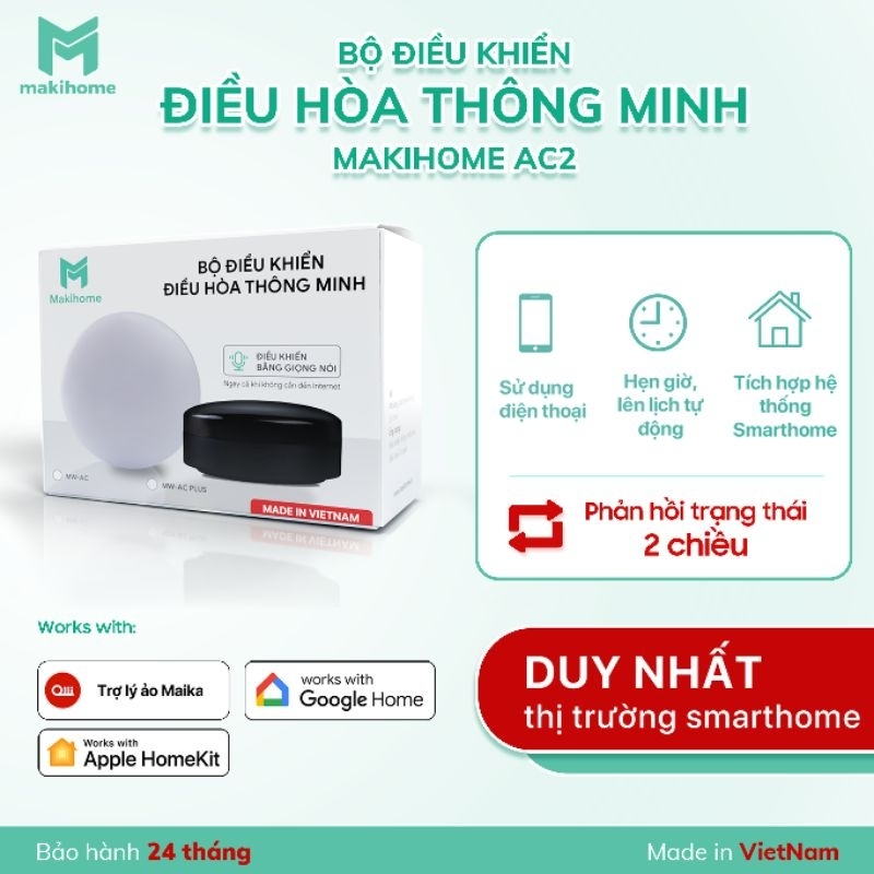 Bộ điều khiển điều hoà tivi quạt từ xa qua điện thoại ( Smart IR Makihome made in Viet Nam)