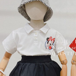 Áo polo trắng mickey Q.B Studio