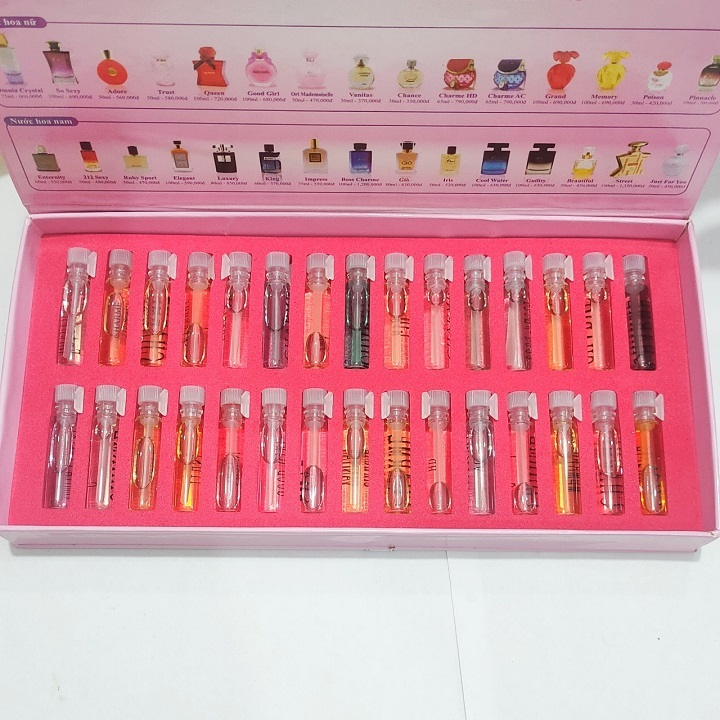 Bộ Test Nước Hoa 30 Mùi Charm