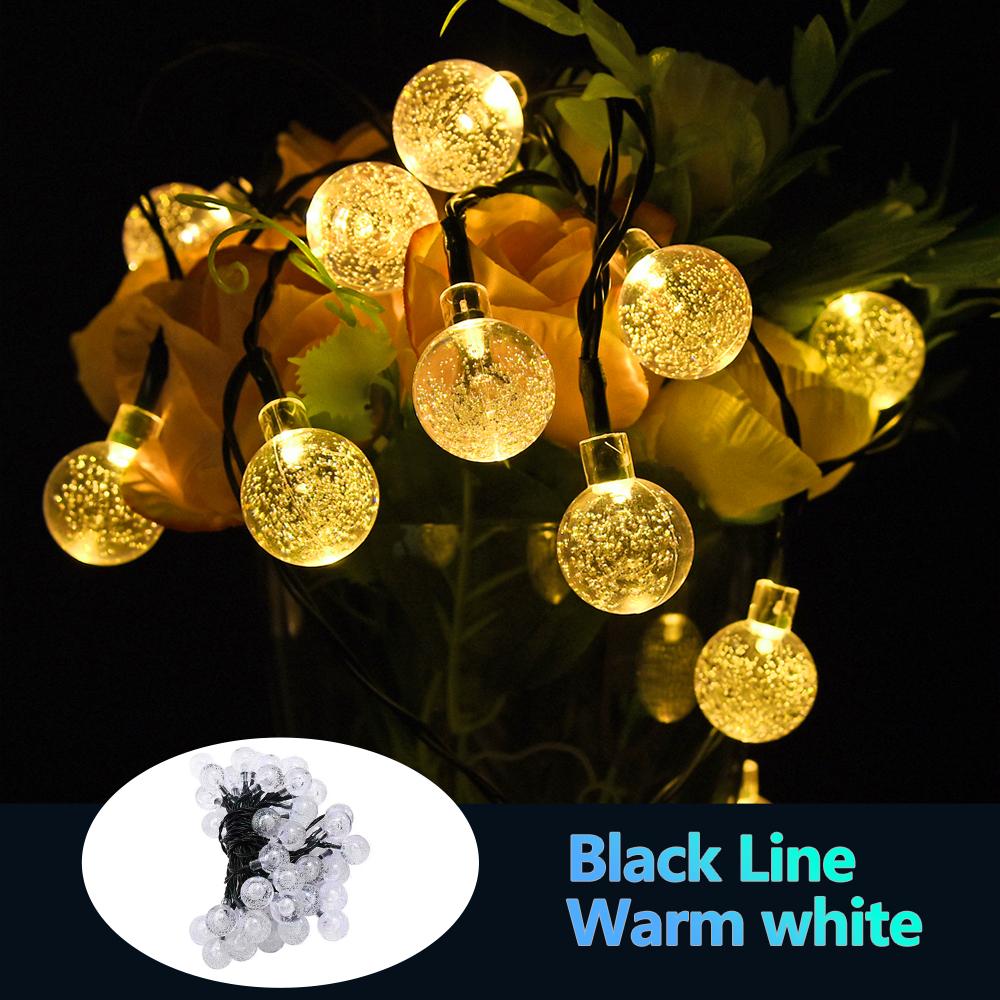 Dây đèn LED năng lượng mặt trời Trang trí sân vườn Đèn Giáng sinh năng lượng mặt trời ngoài trời không thấm nước