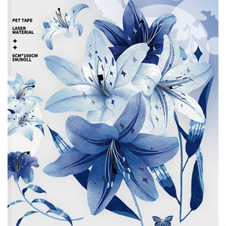 Đoạn chiết hình dán washi tape hoa lily