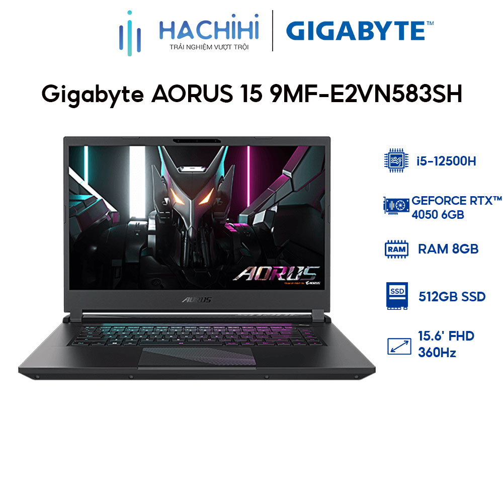 Laptop Gigabyte AORUS 15 9MF-E2VN583SH i5-12500H|8GB|512GB|RTX™ 4050 6GB|15.6'