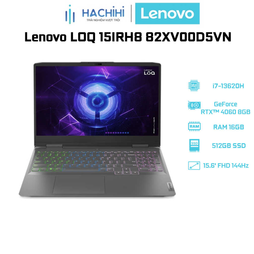 Laptop Lenovo LOQ 15IRH8 82XV00D5VN i7-13620H|16GB|512GB|RTX™ 4060 8GB|15.6'