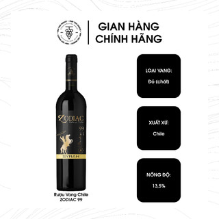Vang đỏ chile zodiac 99, chai 750ml, 13.5% vol