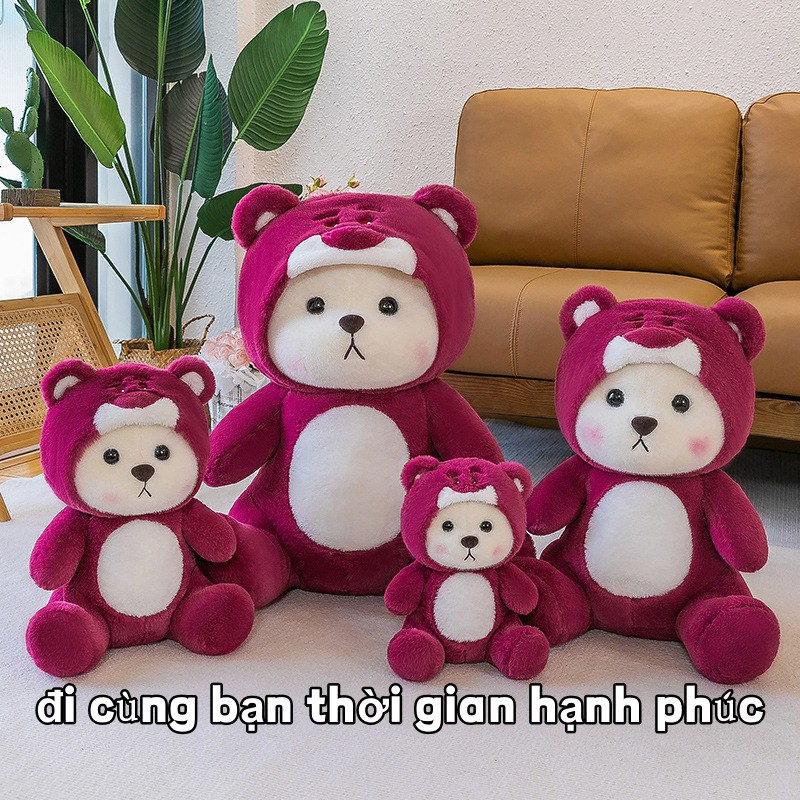 Chó Bông lena teddytales!Teddy bear Bộ Đồ Hóa Trang Gấu lena Dâu Tây Gấu lotso Dâu Tây Sang Trọng lena