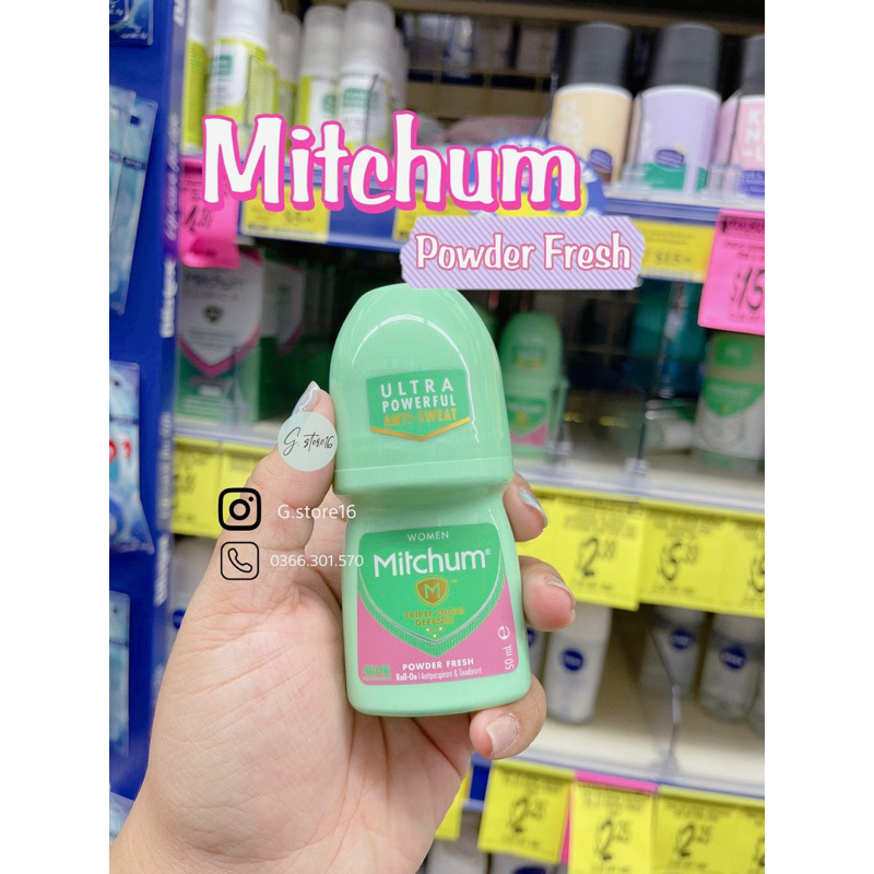 Lăn khử mùi MITCHUM POWERFULL ANTI SWEAT ROLL ON