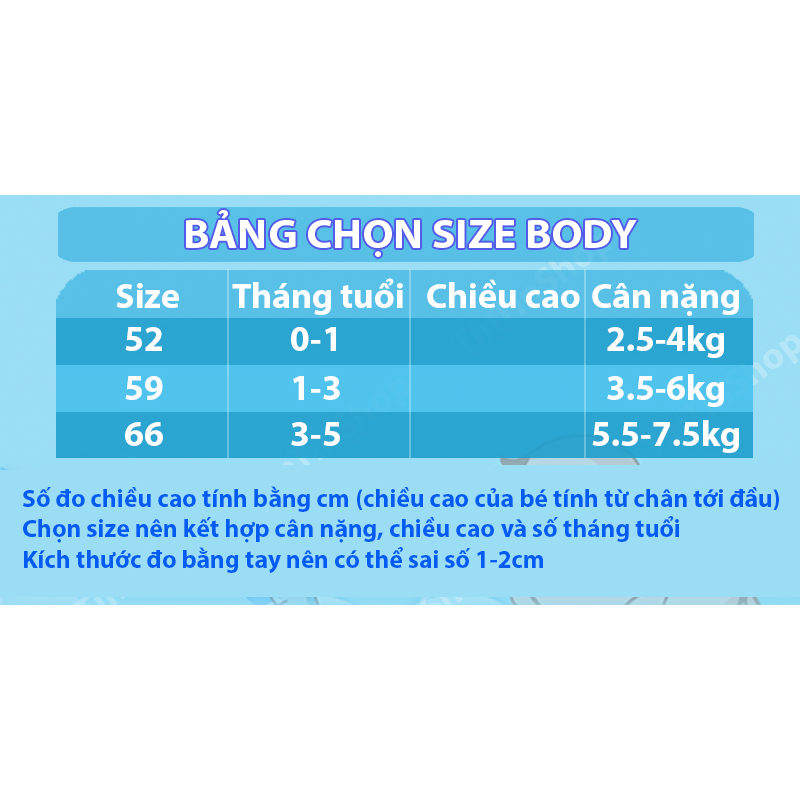 Áo liền quần bé sơ sinh Body dài tay thun cotton Quảng Châu cho bé trai bé gái hàng xuất Hàn SLT29