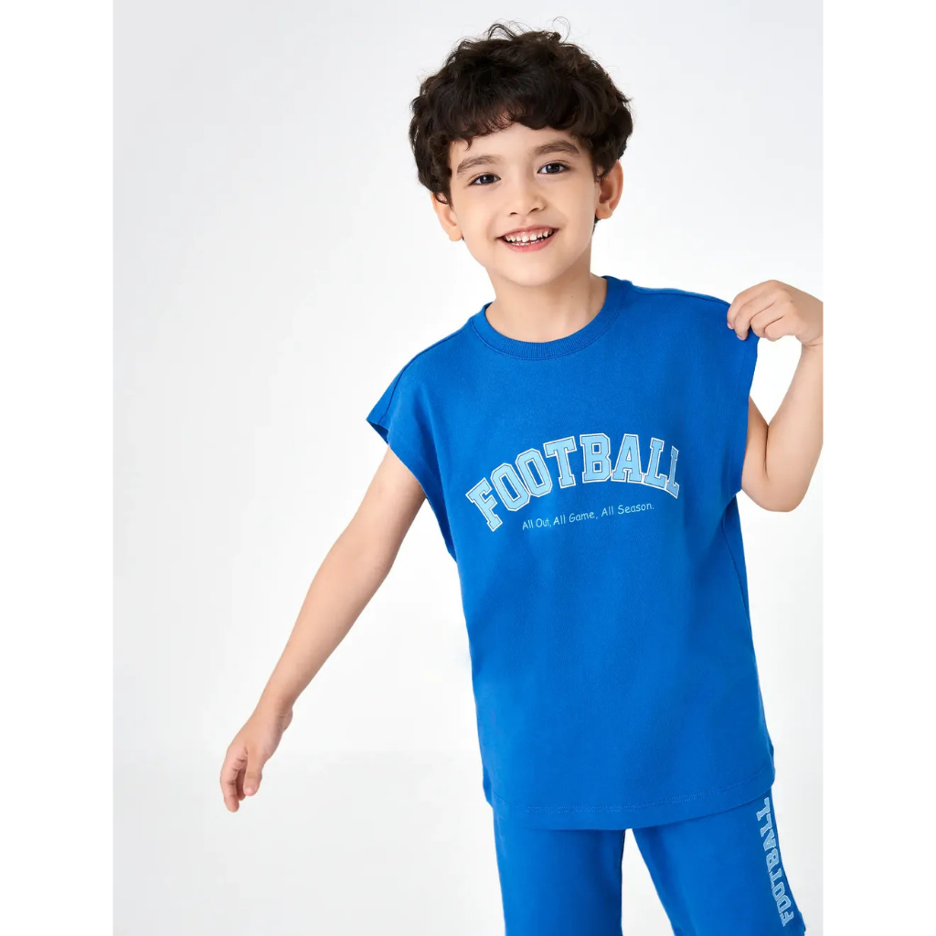 CANIFA Bộ xanh sát nách bé trai 2ST23S001-SB148