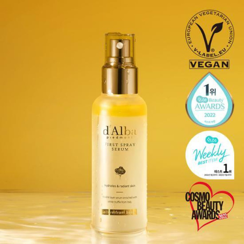 Xịt Khoáng Căng Bóng Da dAlba White Truffle First Spray Serum 100ml Nobox