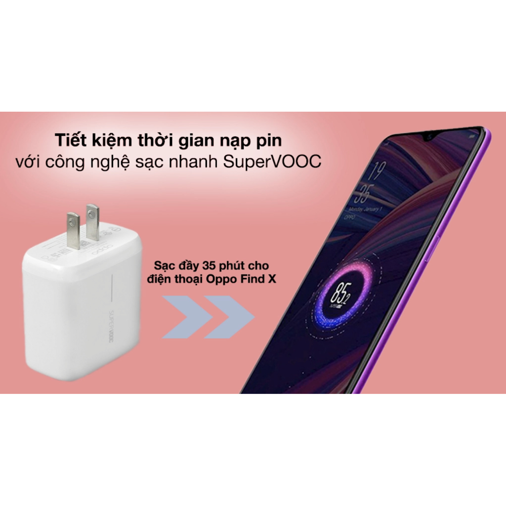 Bộ sạc nhanh OPPO SuperVooc 65W zin hàng chính hãng Bảo hành 12 tháng Sạc siêu nhanh