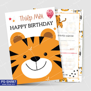 Thiệp thôi nôi – sinh nhật bé Trai Nhiều mẫu | Thiệp Pluxi