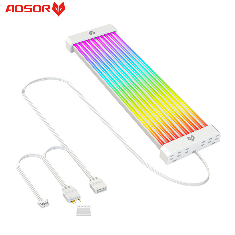 Dây Cover led AOSOR AL300 hoặc AL200 che nguồn - Trang trí cho cổng 24p Mainboard hoặc VGA