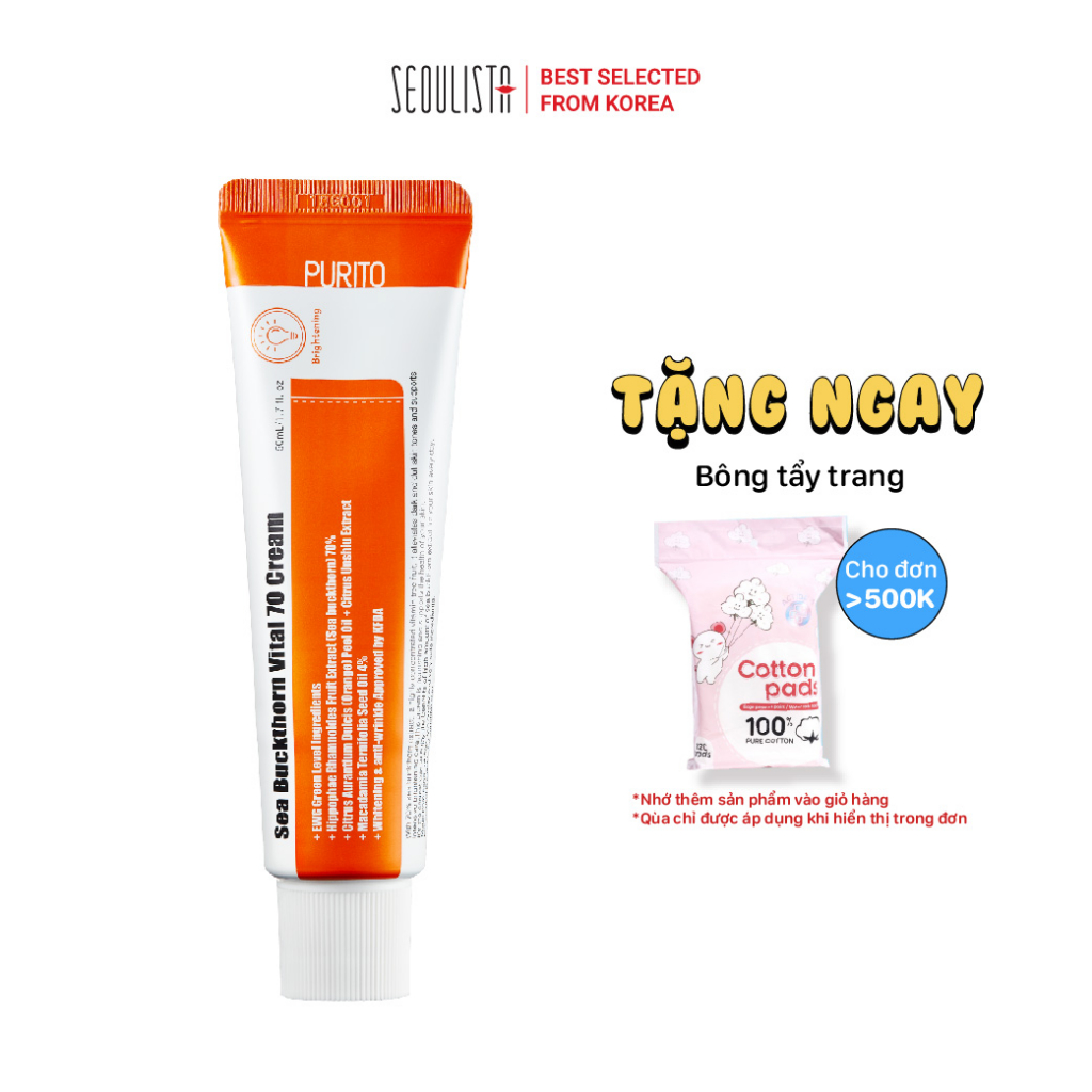 Kem dưỡng chứa Vitamin C Purito Sea Buckthorn Vital 70 Cream