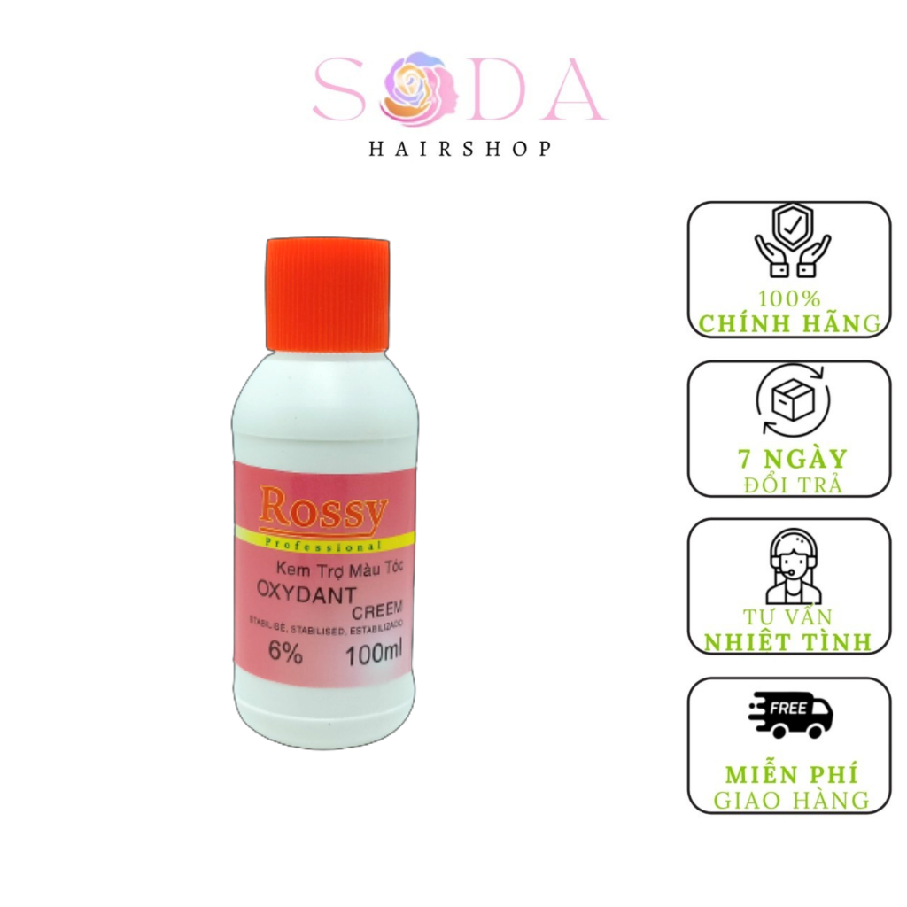 Oxy trợ nhuộm ROSSY 100ml 6%  9%  12%