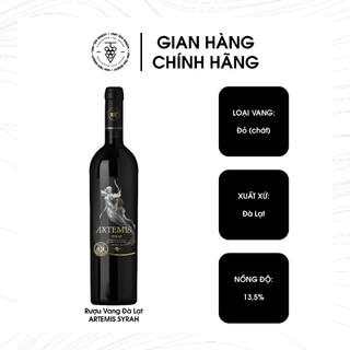 Vang đỏ vĩnh tiến artemis syrah, 13,5 %vol, chai 750ml