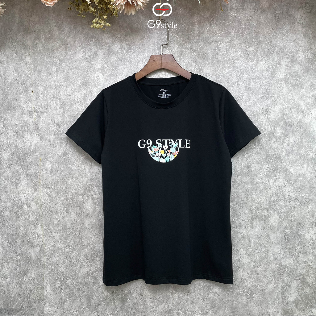 Áo thun cotton nữ in hình G9 STYLE, áo cotton thời trang thoáng mát, phong cách trẻ trung năng động