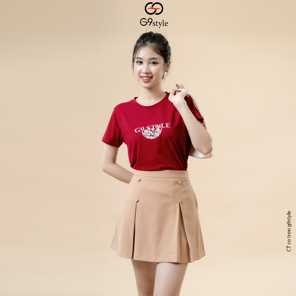Áo thun cotton nữ in hình G9 STYLE, áo cotton thời trang thoáng mát, phong cách trẻ trung năng động